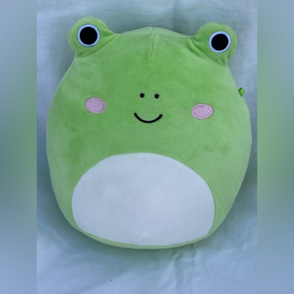 Squishmallows Wendy The Frog 8” Soft Cuddly Plush Toy Green and White Pre-owned